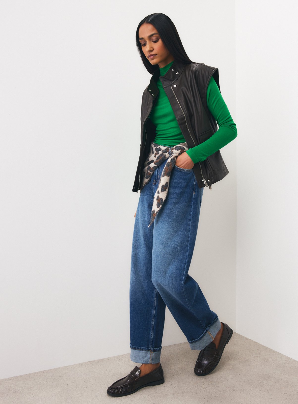 Bright Green High Neck Top With Wool 24 - Image 2 thumbnail